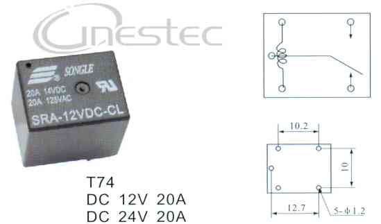 RELE 24V- 20A - 5T - TRKM / ZX