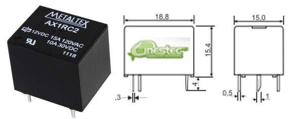 RELE 5V-15A  AX1RC -5V