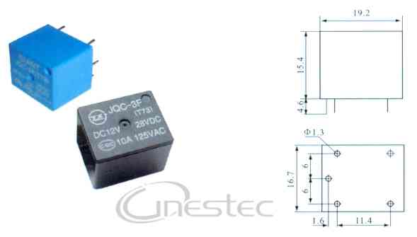 RELE 6V-10A  5T  T73 / 1CRDC06V / HJR-3FF-S-Z 4
