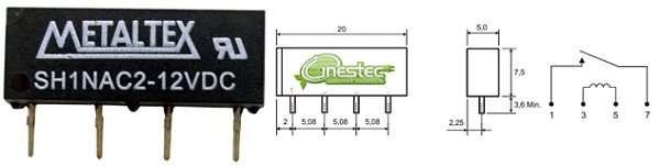 RELE REED 12V-1A  SH1NAC2 - METALTEX
