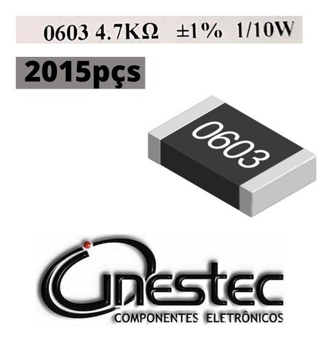 Resistor Smd 0603 1/10w - 4k7  1% - 2015 Unidades