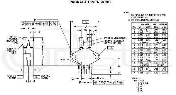 SENSOR DE PRESSAO  MPX5100DP