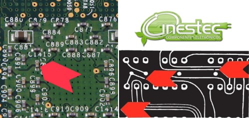 SETA PARA IDENTIFICACAO DE REPARO EM PLACA DE CIRCUITO IMPRESSO  12 PECAS