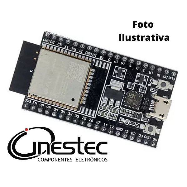 SHIELD MODULO ESP32 WROOM 32D DEVKITC V4 - 38 Pinos - Antena Interna
