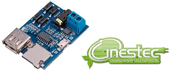 SHIELD MODULO PLAYER MP3 TF CARD USB DECODIFICADOR  AMPLIFICADO