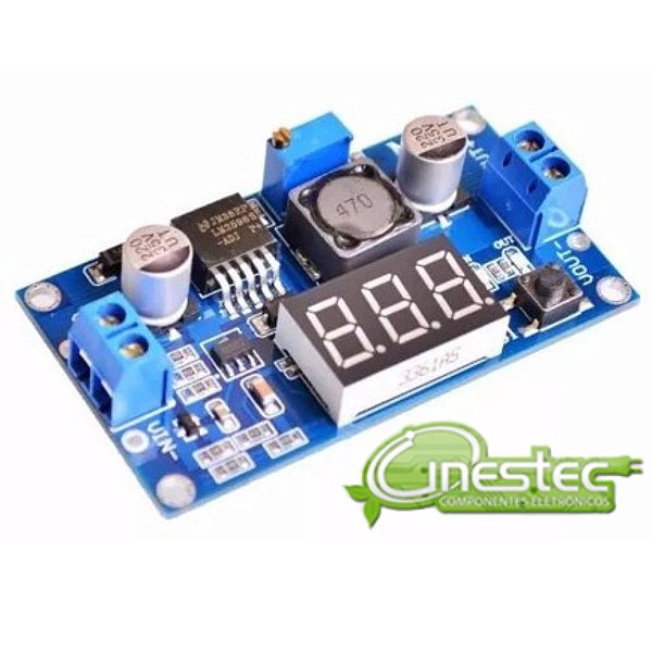 SHIELD REGULADOR DE TENSAO AJUSTAVEL LM2596 COM DISPLAY STEP DOWN