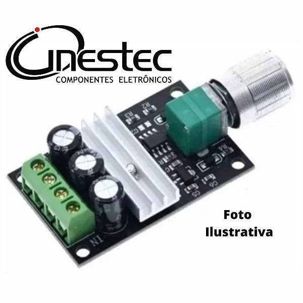 SHIELD REGULADOR DE VELOCIDADE PARA MOTOR PWM 6V-12V-24-28V x 3A