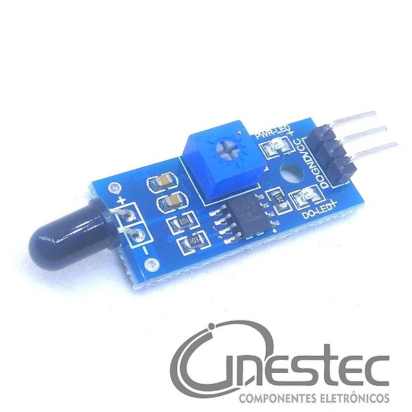 SHIELD SENSOR DE CHAMA 3 TERMINAIS  INCENDIO-FOGO PARA ARDUINO