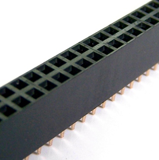 SOQUETE DE BARRA  DUBOX  2X40 MCI 180 graus 2,54MM