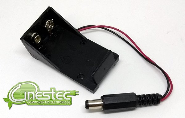 SUPORTE / CAIXA PARA BATERIA 9V COM PLUG P4