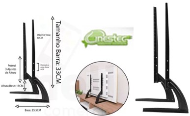 SUPORTE BASE MESA UNIVERSAL PARA TV DE 19 A 32
