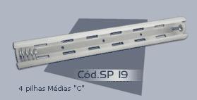 SUPORTE DE PILHA  SP19 (4 PILHAS MEDIA)