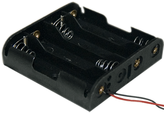 SUPORTE DE PILHAS  4 PEQUENO AA PARALELO PRETO