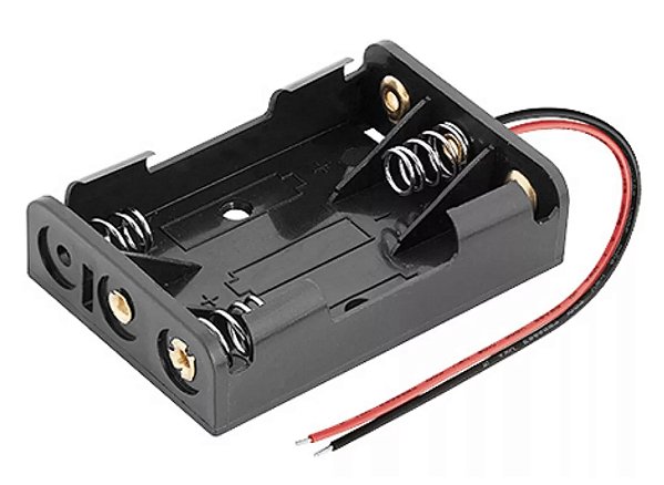 SUPORTE DE PILHAS - 3 PALITO AAA PARALELO