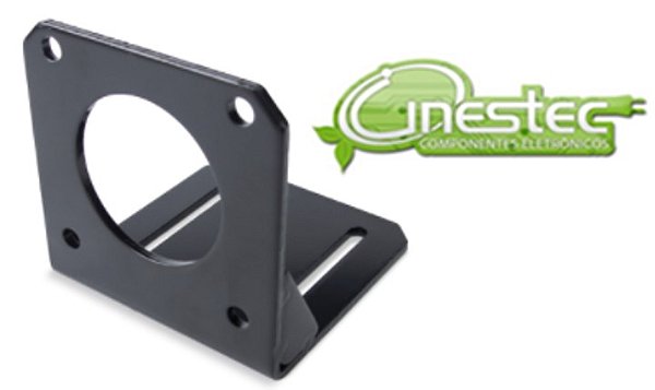 SUPORTE EM L PARA MOTOR DE PASSO NEMA 23  ACO REFORCADO