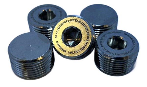 TAMPA / BUJÃO SEXTAVADO INT. LATÃO MACIÇO NPT3/4 KIT C/ 5PÇS