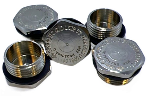 TAMPAO HEXAGONAL LATAO NIQ  M20 X 1,5 KIT COM 5PÇS C/ ORING