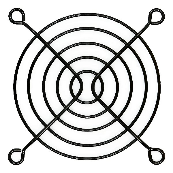 TELA / GRELHA METAL. 80 X 80mm PRETO