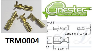 TERMINAL FASTON FEMEA 4,8MM SEM TRAVA COM JANELA  A DEZENA