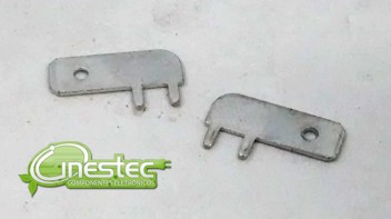 TERMINAL FASTON MACHO 90 graus PCI BANDEIRA 6,3 X 0,8MM  CADA 5 PECAS -