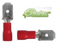 TERMINAL FASTON MACHO PRE ISOLADO - 6,3mm- VERMELHO