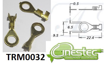 TERMINAL OLHAL PARA CABO 0,5 A 1,5MM / FURO 6,5MM