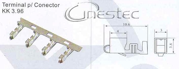TERMINAL PARA KK GRANDE CH3.96 - CADA 10 PECAS   OFERTA