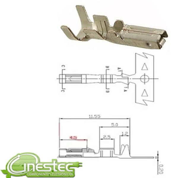 TERMINAL PARA MODU FEMEA - KIT COM 10PCS - 254200TC051