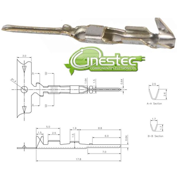 TERMINAL PARA MODU MACHO - KIT COM 10PCS