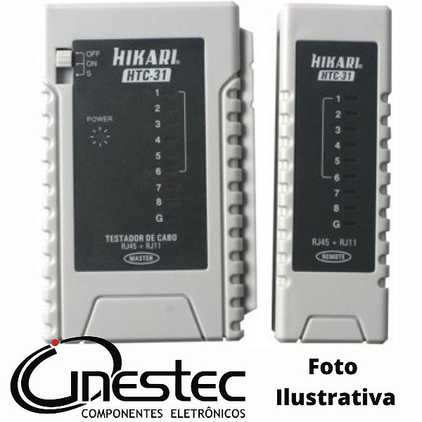 TESTADOR DE CABO LAN RJ45 / RJ11 HTC-31