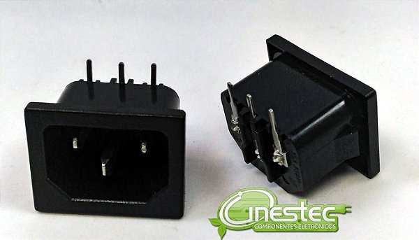 TOMADA DE FORCA TRIPOLAR PARA PCI 90 graus E PAINEL  AS-04