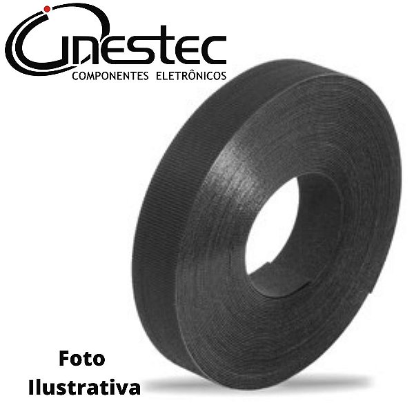 VELCRO PARA ORGANIZAR CABOS - 3m x 16mm PRETO