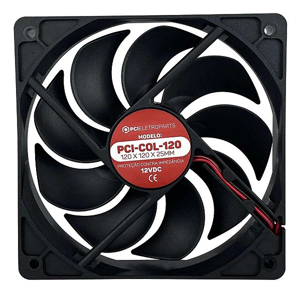 VENT. COOLER 12V 120 x 120 x 25mm - COM CONECTOR MOLEX