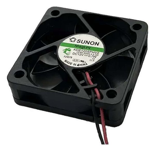 VENT. COOLER 12V 50 X 50MM X 15MM  2 FIOS COM CONECTOR