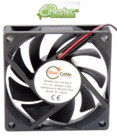 VENT. COOLER 12V 70 X 70MM X 15MM  2 FIOS