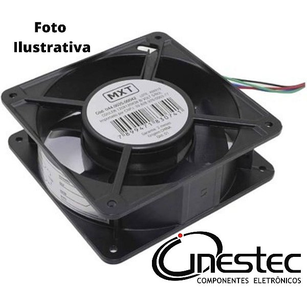 VENTILADOR / COOLER 110/220V 120x120x38mm - Sem Rolamento