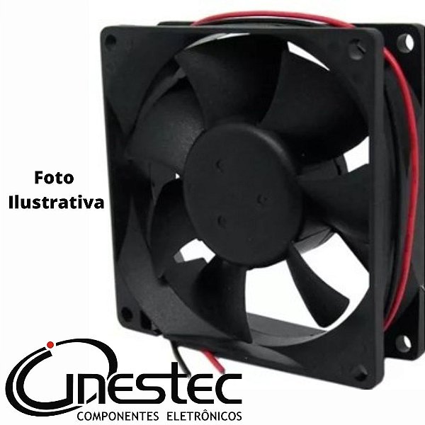 VENTILADOR / COOLER 12V 80 x 80 x 25mm - 2 FIOS