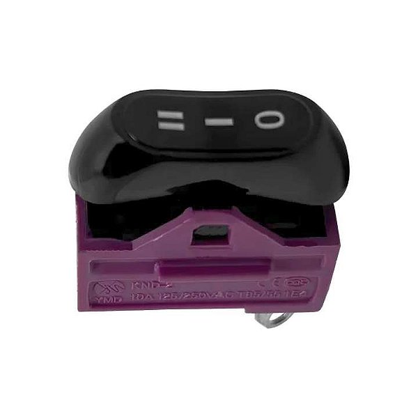 CHAVE GANGORRA 3P 3T 10A 250V KND-2 PRETA SECADOR CABELO