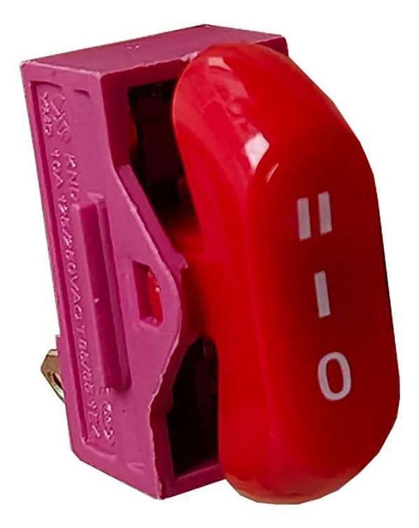 CHAVE GANGORRA 3P 3T 10A 250V KND-2 VERMELHA SECADOR CABELO