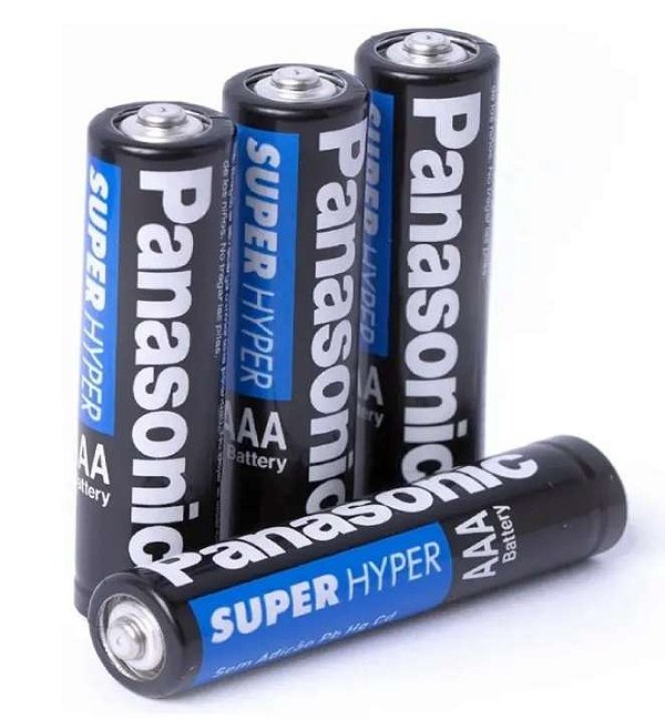 PILHA AAA (PALITO) PANASONIC COMUM CARTELA C/ 4 PCS