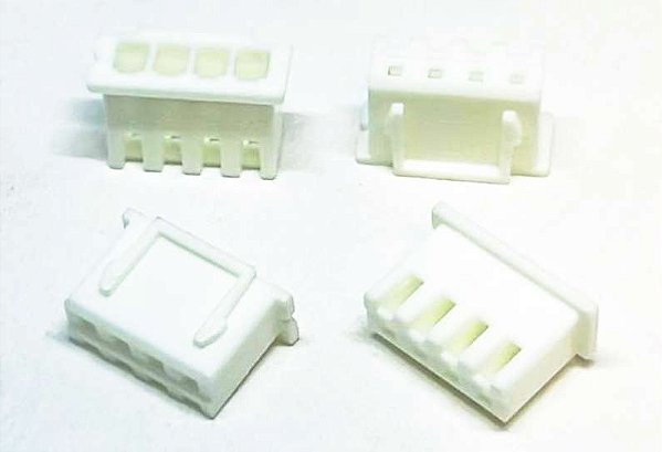 CONECTOR ALOJAMENTO/FEMEA JST 2,54MM 4 PINOS 180 graus I-DS1069-SCW04