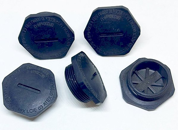 TAMPAO HEXAGONAL EXE POLIAMIDA PA6 M32 PRETO KIT C/ 5 PÇS