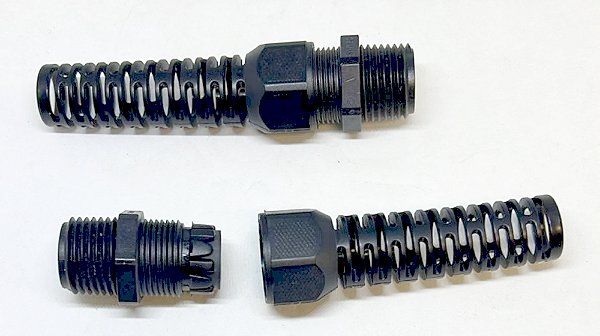 KIT 3PÇS PRENSA CABO C/ ALIVIADOR  NPT 1/2   PA6 PRETO