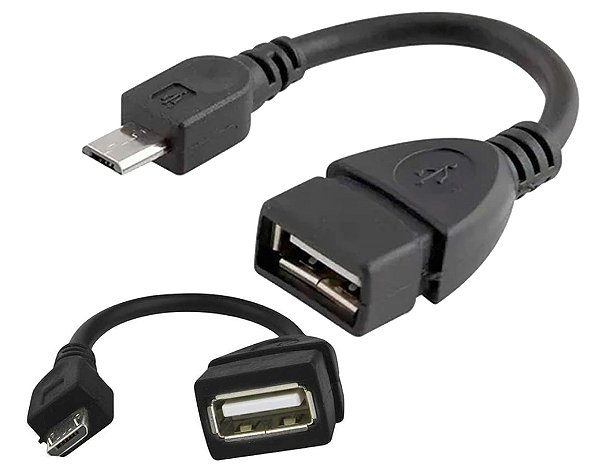 KIT 10PÇS CABO ADAPTADOR USB FEMEA P/ MICRO USB MACHO V8 OTG