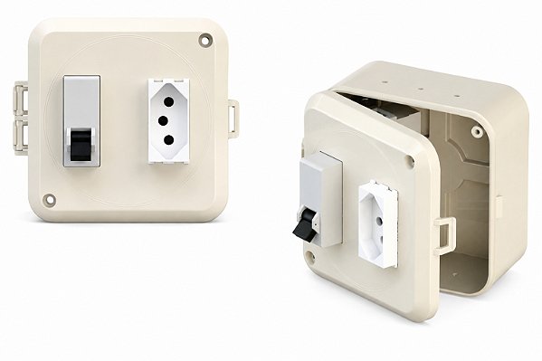 CAIXA DISJUNTOR MONOFÁSICO COM UMA TOMADA 20A - CDM-5046