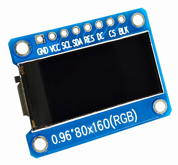 DISPLAY OLED 0,96" COLOR  80x160   65K COLOR RGB  ic: ST7735S
