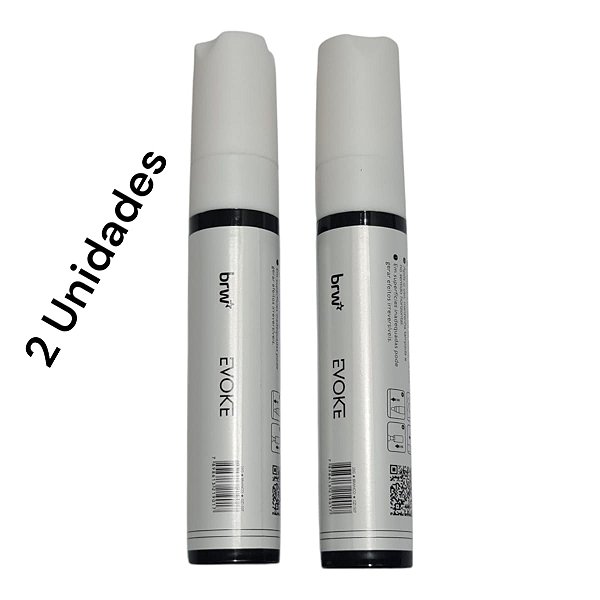 Marcador Giz Líquido Branco 15mm Canetão Lousa Vidro 2 Unid