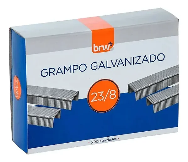 Grampo Para Grampear Até 50fls 23/8 Com 5000 Galvanizado