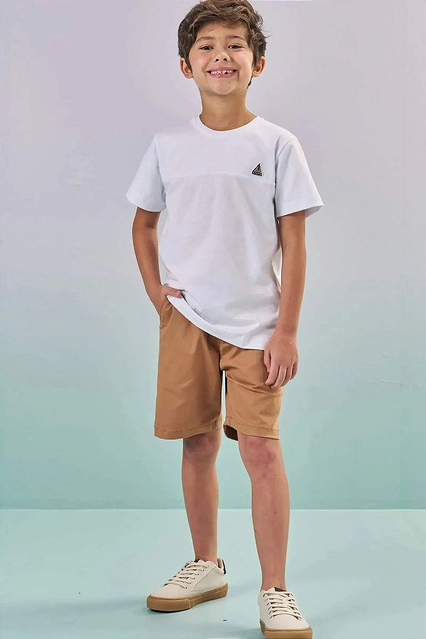 CAMISETA MC E BERMUDA BRANCO