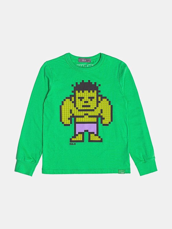 T SHIRT ML LICENCIADO MARVEL 10 VERDE BANDEIRA